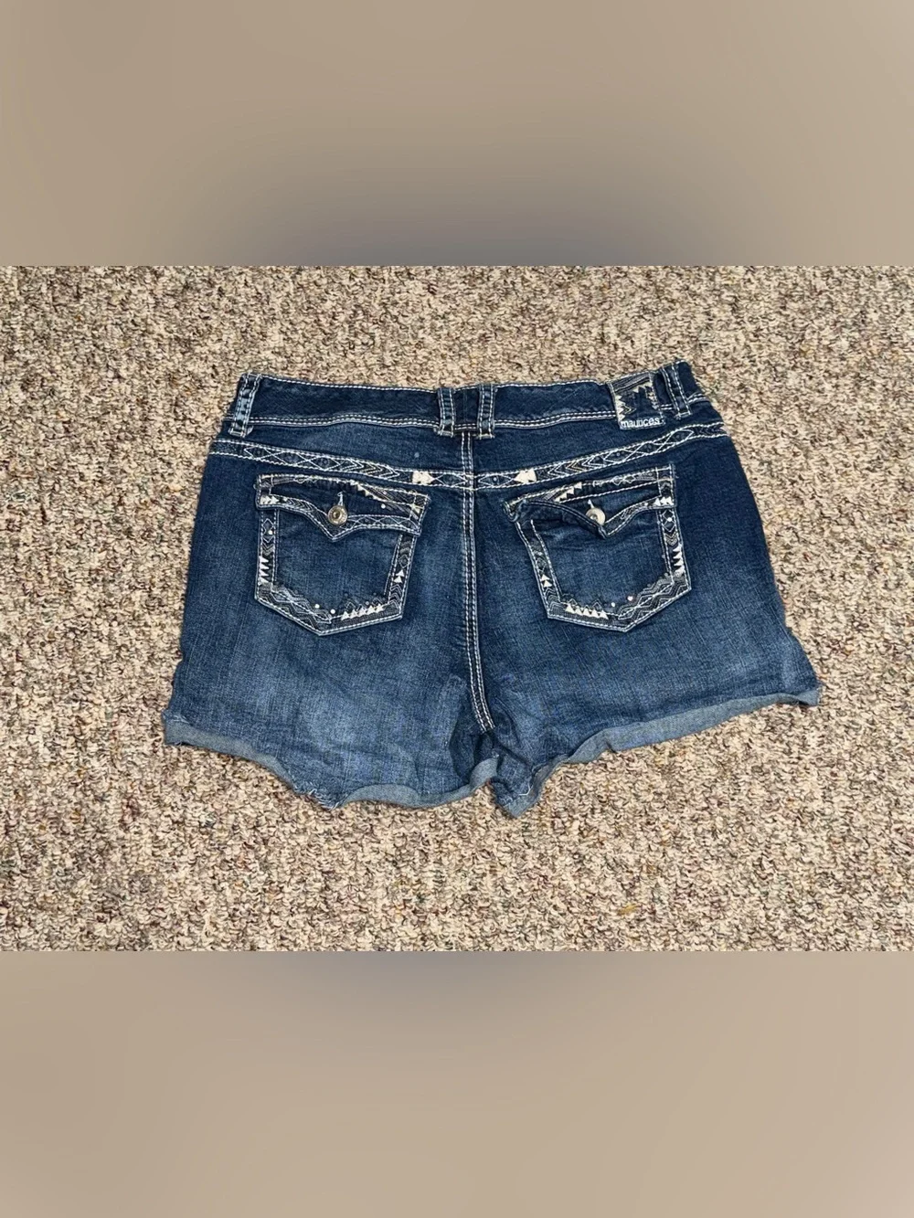 Women's plus size 20 Maurices Indigo Rolled-Hem Denim Shorts